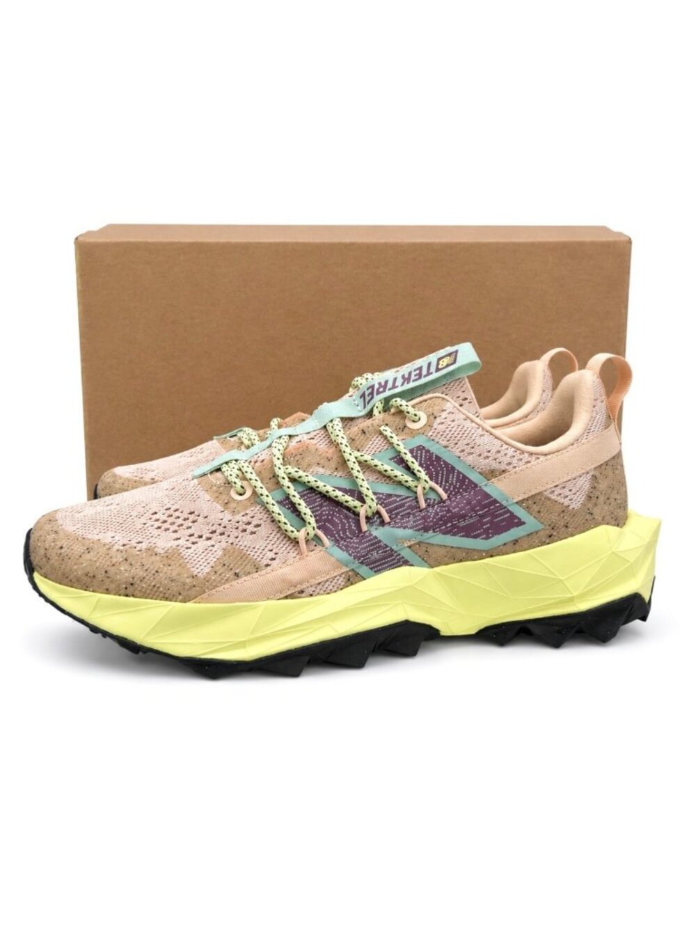 New Balance Women's Athletic Sneakers in Peach, Yellow & Teal - Picture 3 of 10